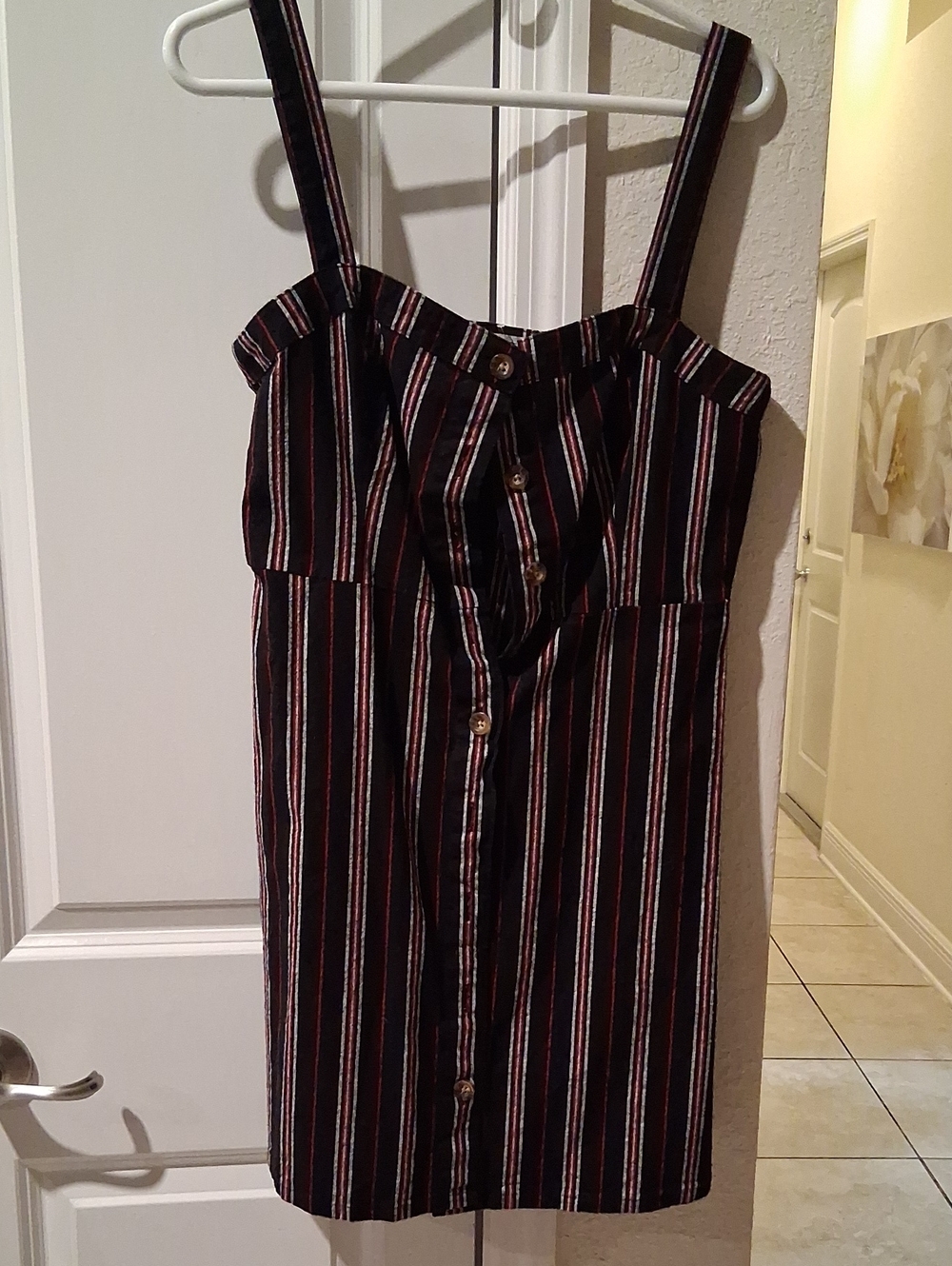 Hollister Black Tank-Style Striped Camisole